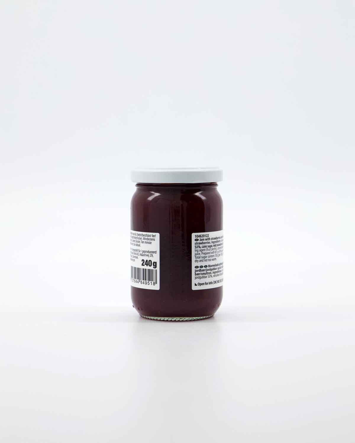 Jam, Double strawberry, 240 g