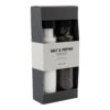 Gift box, French sea salt + pepper, black, 140|335 g|g