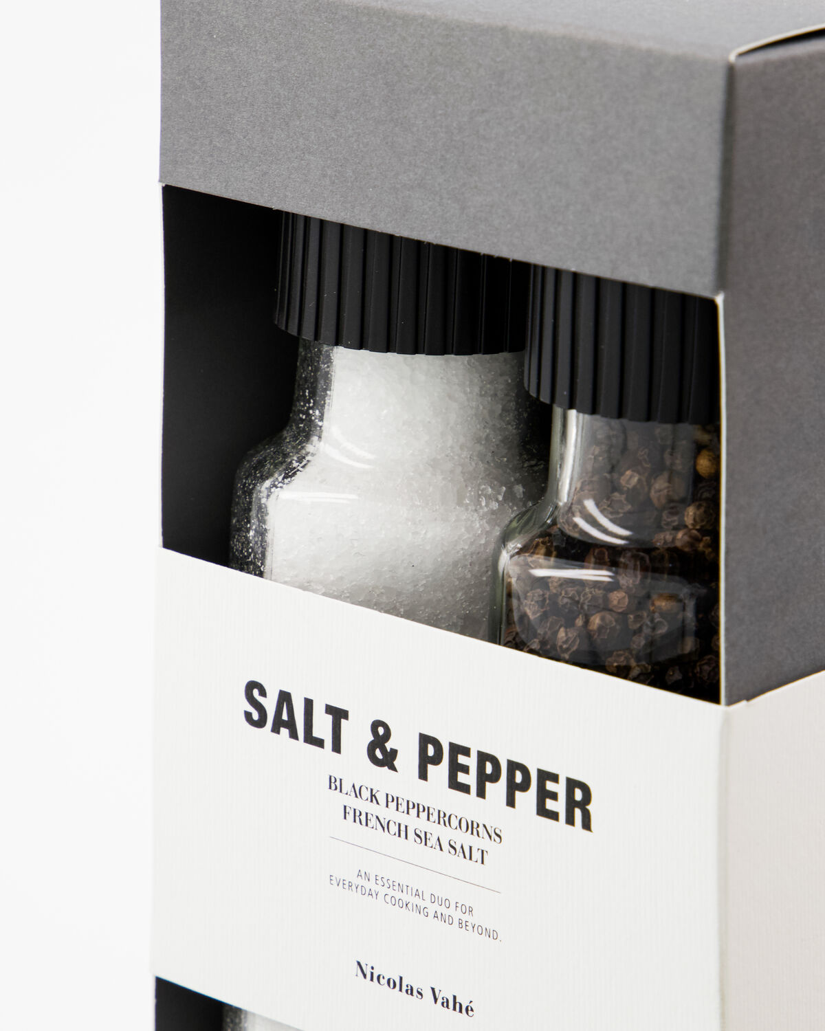 Gift box, French sea salt + pepper, black, 140|335 g|g