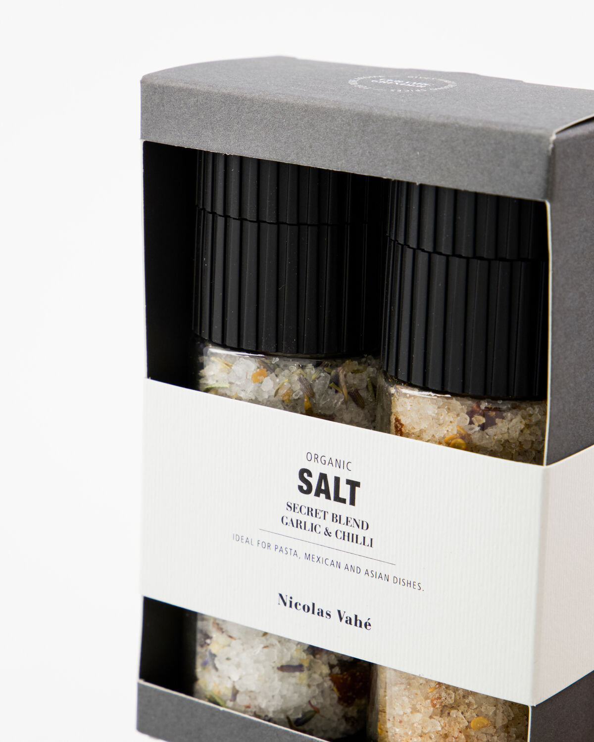 Gift box, Salt the secret blend + garlic & chilli, organic, 115|125 g|g