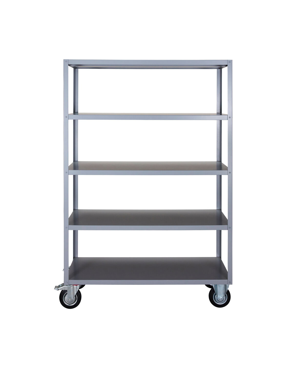 Regal mit 4 Rollen, NVTrolley, Grau