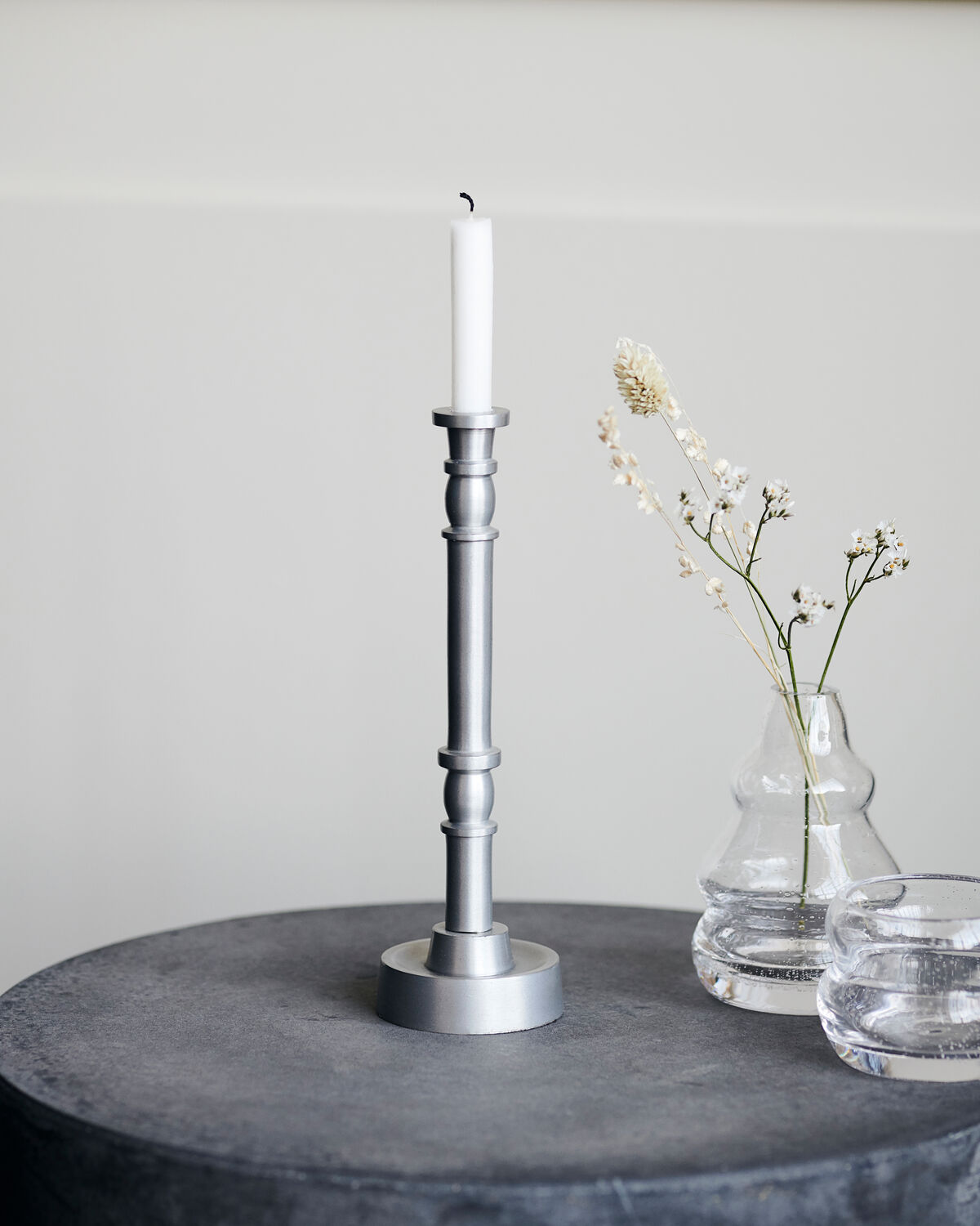 Kerzenständer, HDJersey, Silber oxidiert