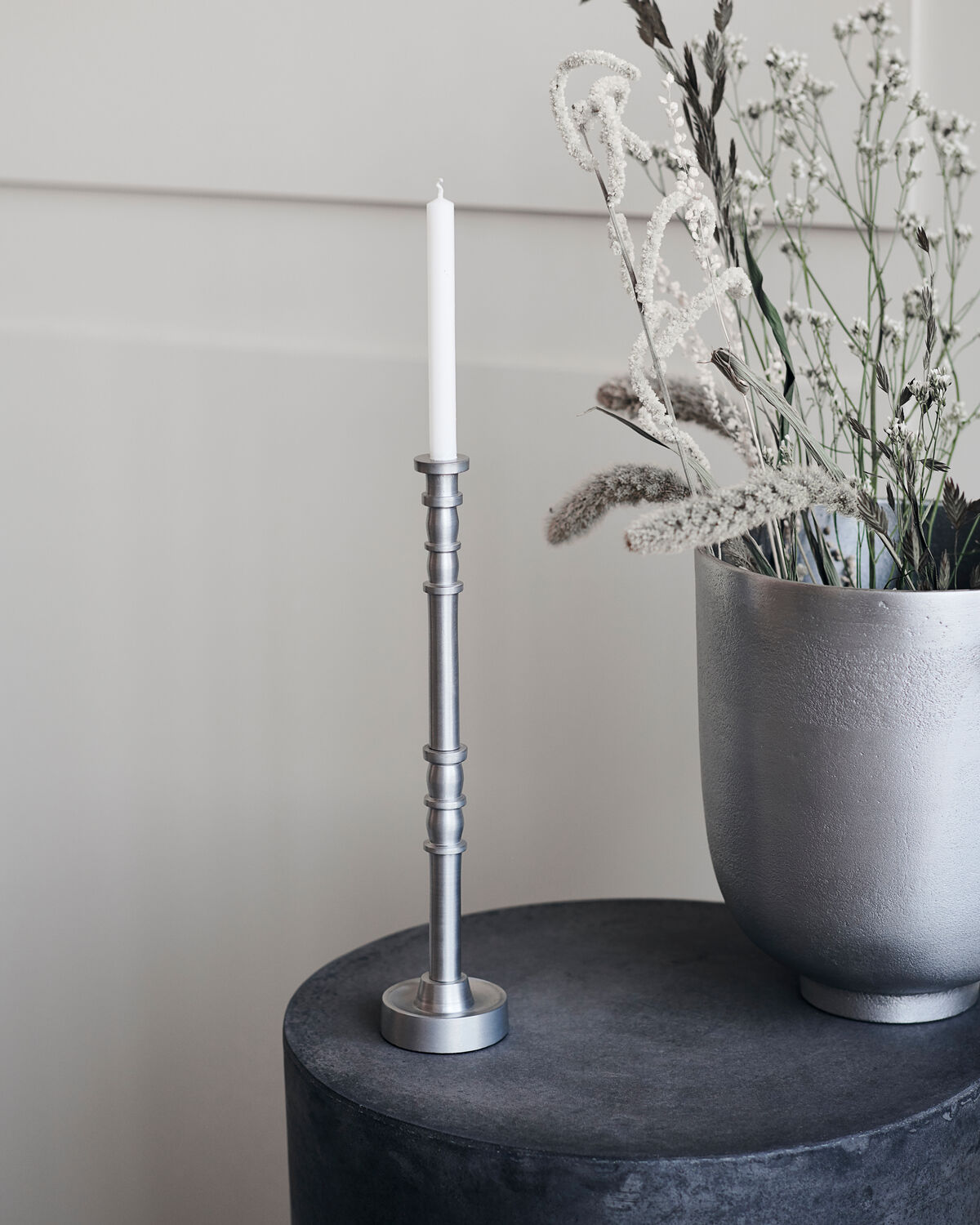 Kerzenständer, HDJersey, Silber oxidiert
