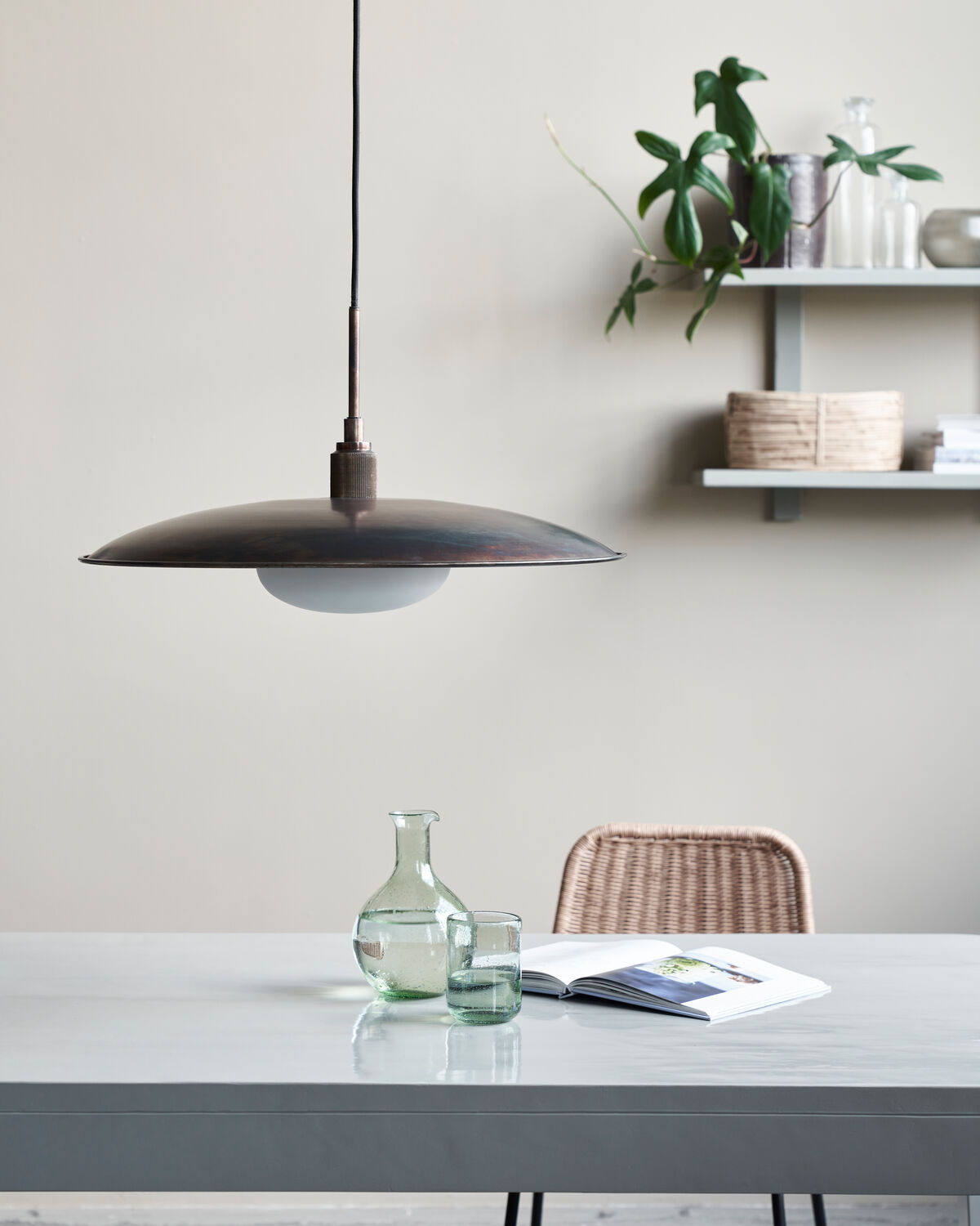 Lampe, HDBoston, Antikes Braun