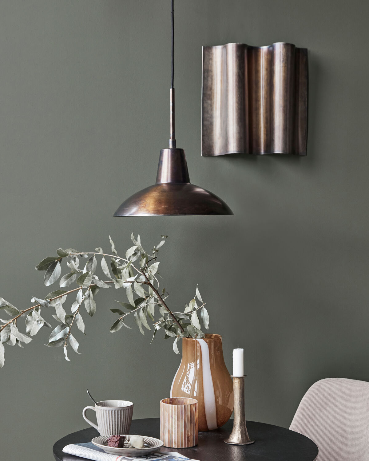 Lampe, HDDesk, Antikes Braun