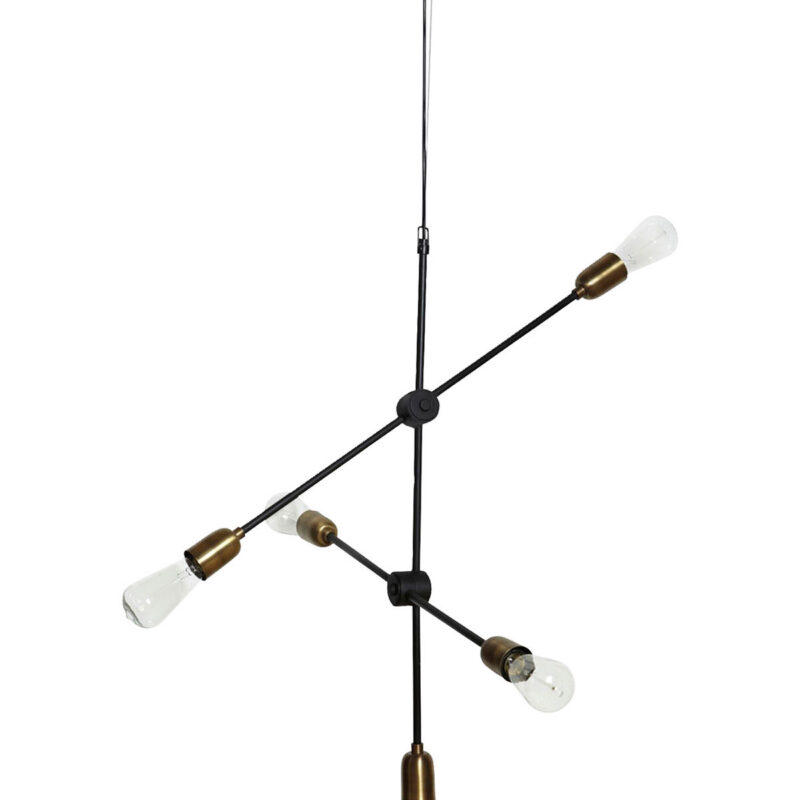 Lampe, HDMolecular, Schwarz, Messing