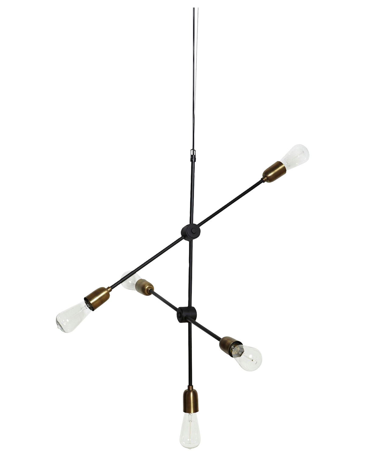 Lampe, HDMolecular, Schwarz, Messing