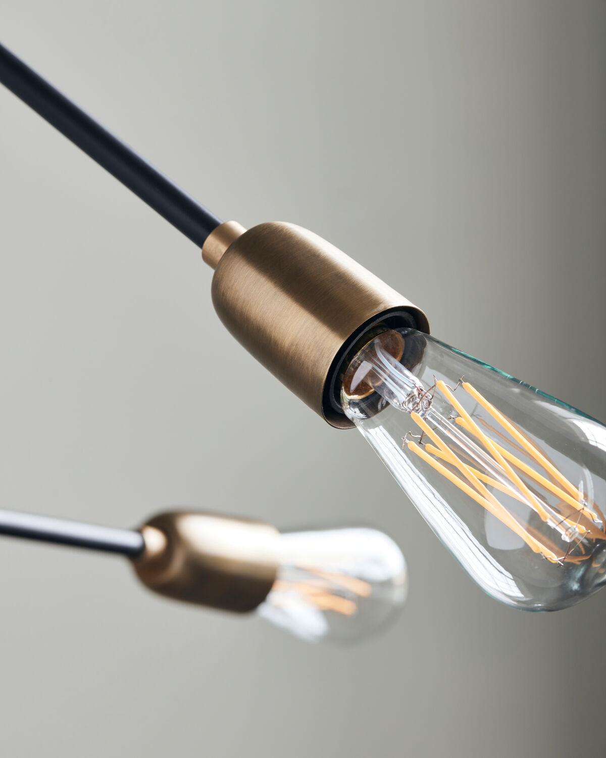 Lampe, HDMolecular, Schwarz, Messing