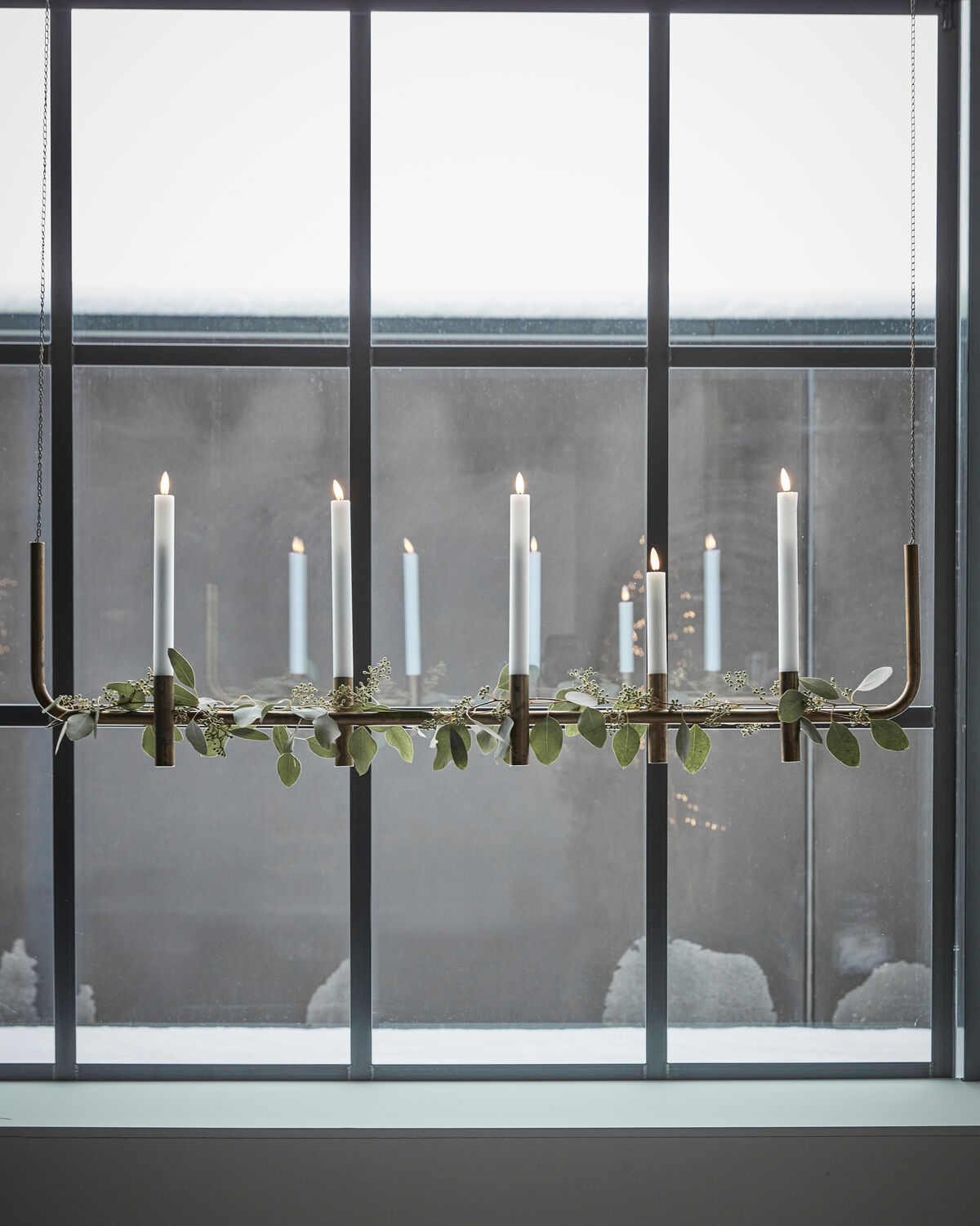 Kerzenständer, HDMaxi, Antikes Messing-Finish