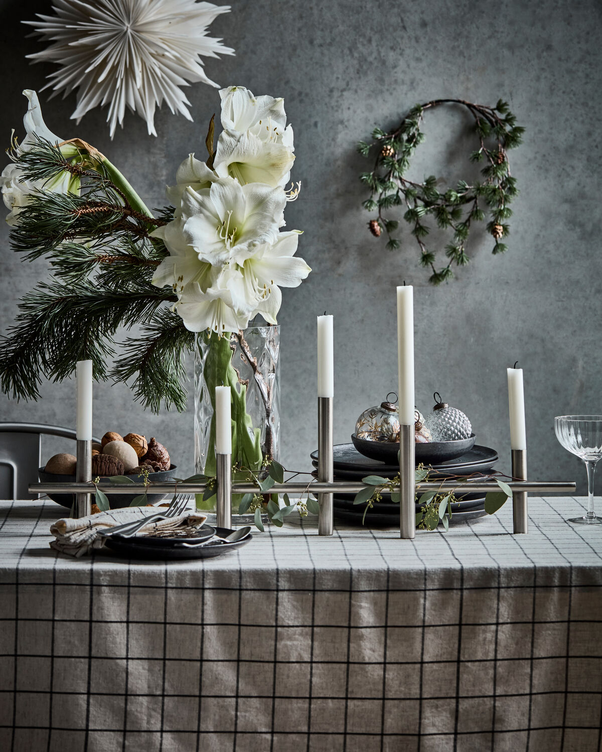 Kerzenständer, HDMaxi80, Antiksilber-Finish