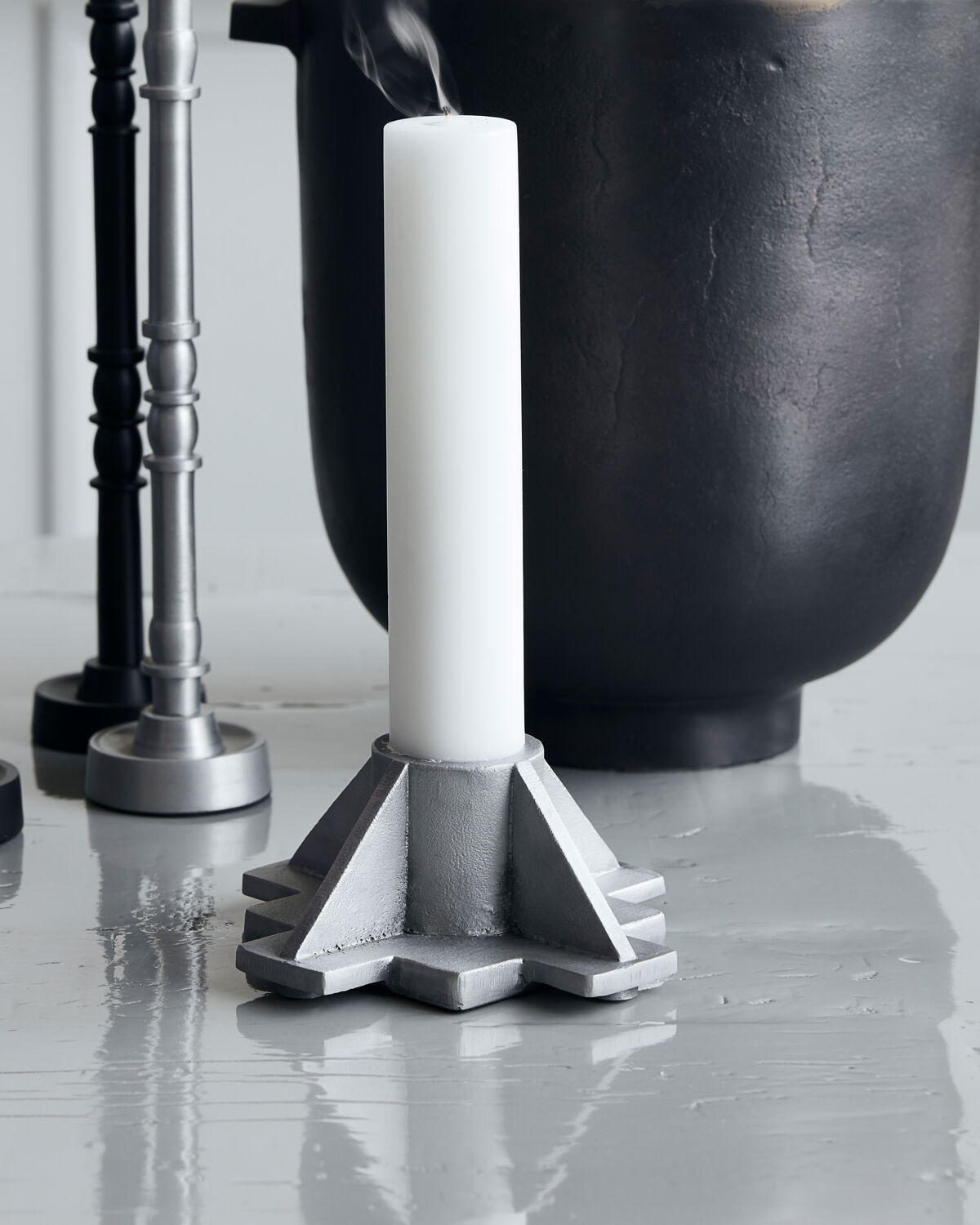 Kerzenständer, HDCastle, Antik-Aluminium