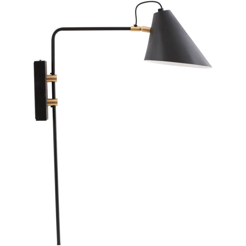 Wandleuchte, HDClub, Schwarz