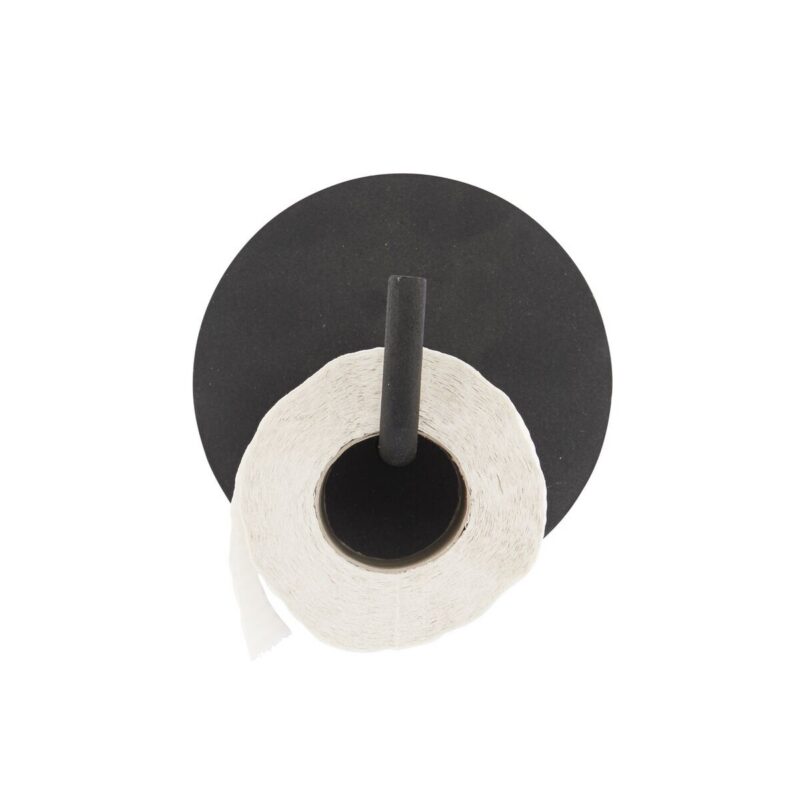 Toilettenpapierhalter, HDText, Schwarz