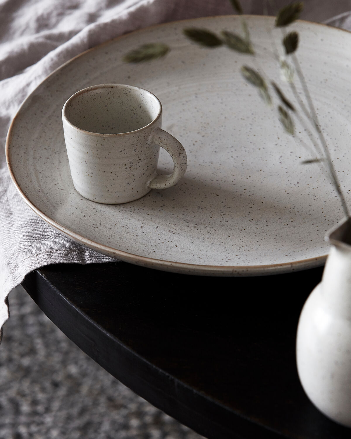 Tasse, HDPion, Grau, Weiß