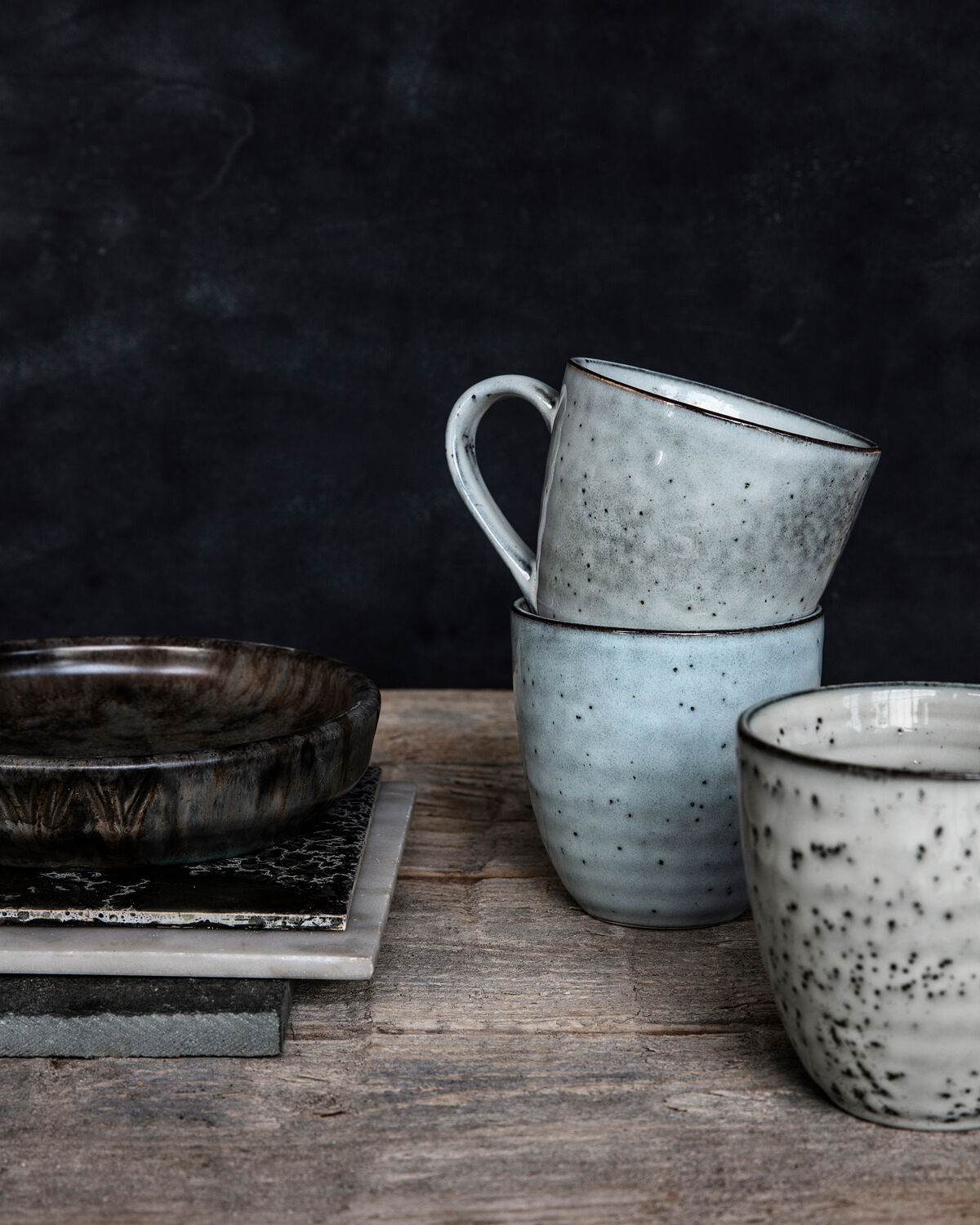 Tasse, HDRustic, Grau, Blau