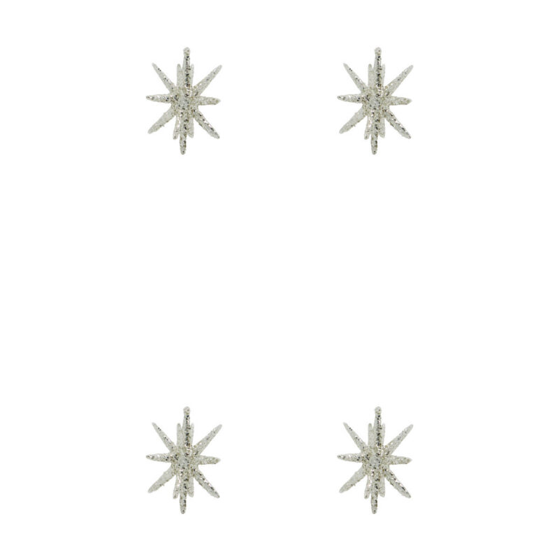 Weihnachtsschmuck, HDSpike, Silber m. Glitzer