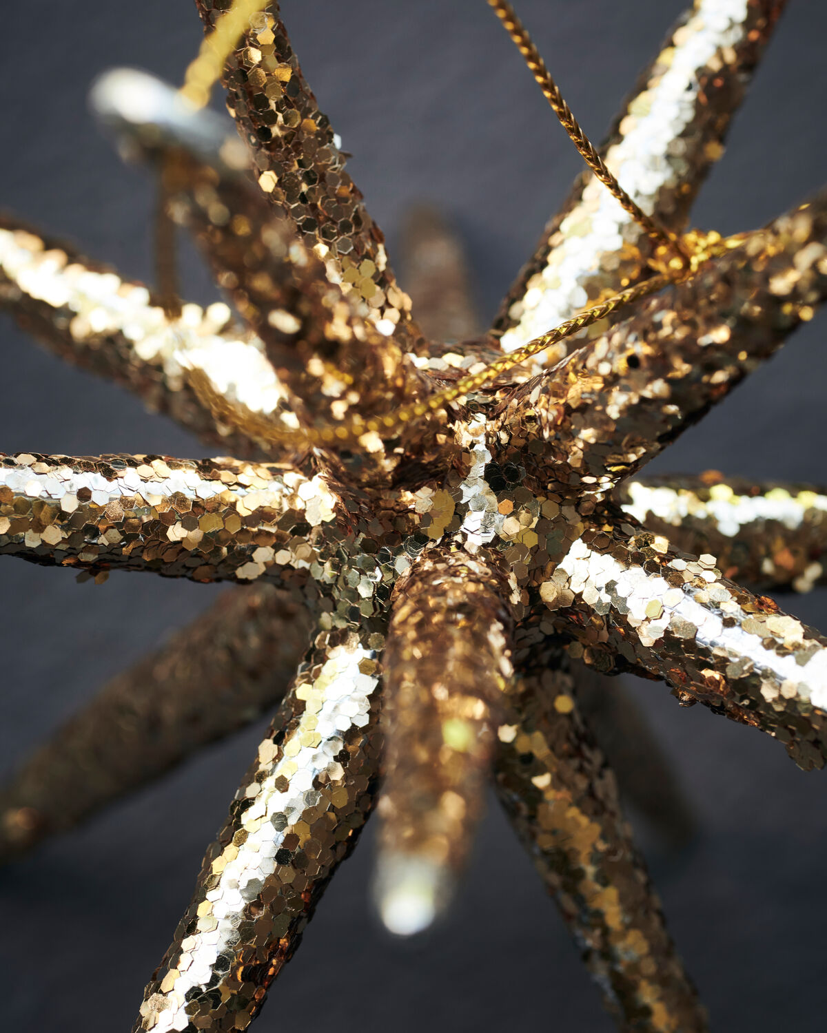 Weihnachtsschmuck, HDSpike, Braun mit Glitzer