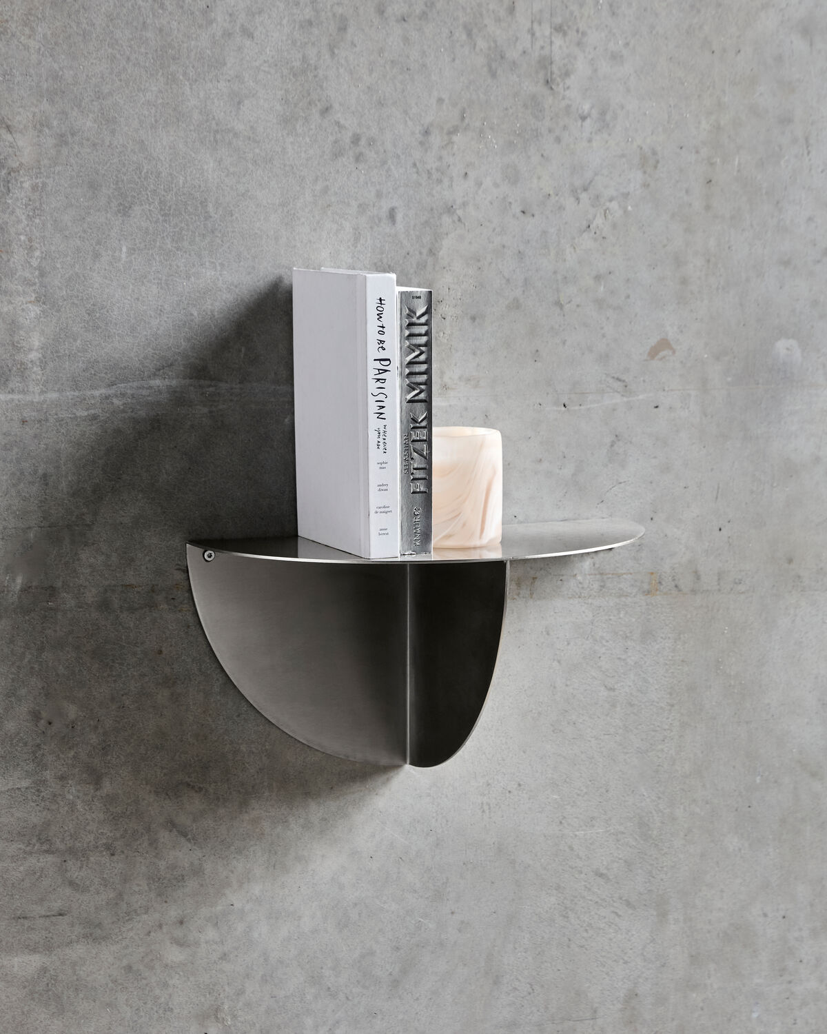 Beistelltisch, HDMega, Gebürstetes Silber-Finish