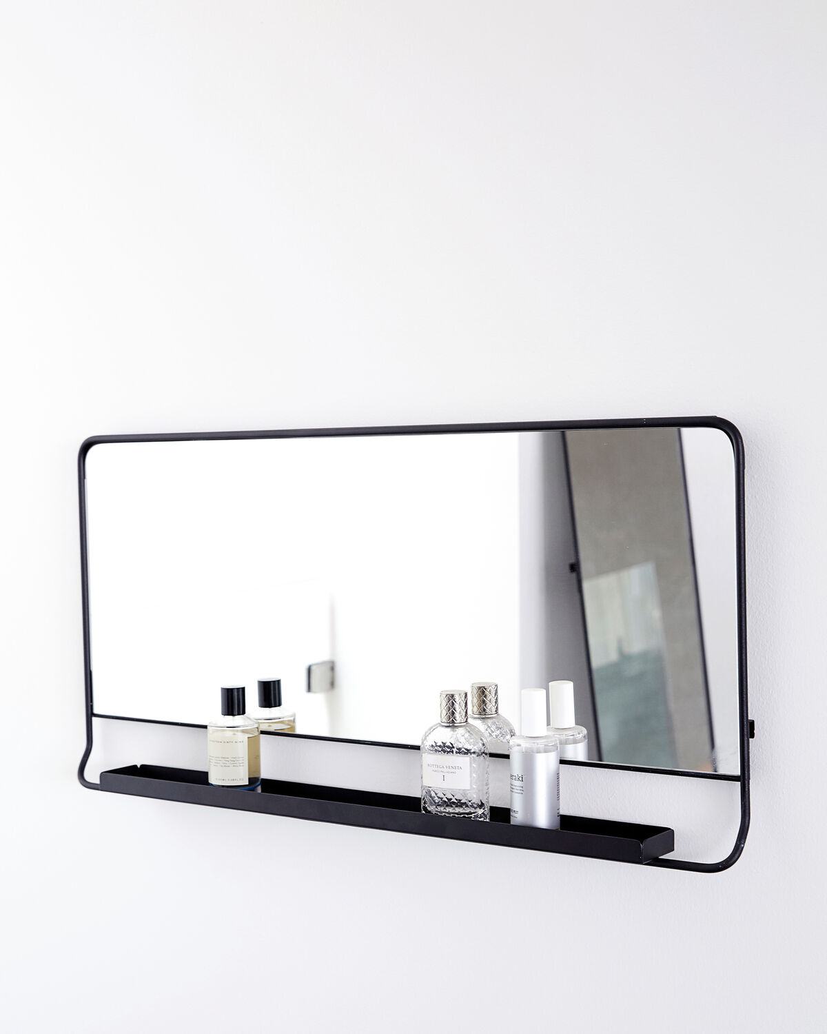 Spiegel mit Ablage, HDChic, Schwarz