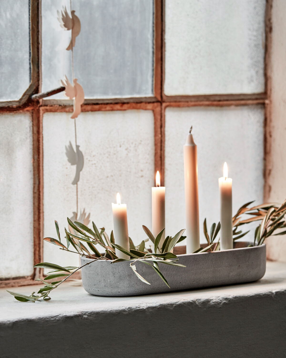 Kerzenständer, HDMarb, Grau