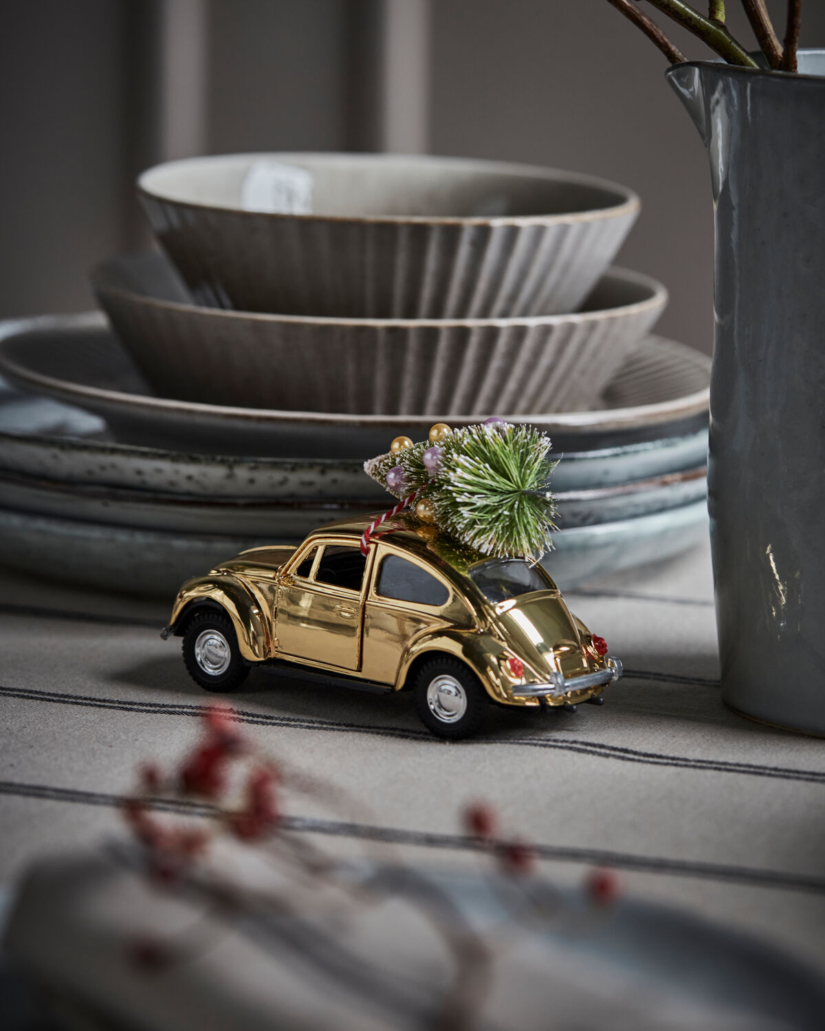 Dekoration, HDXmas car, Gold