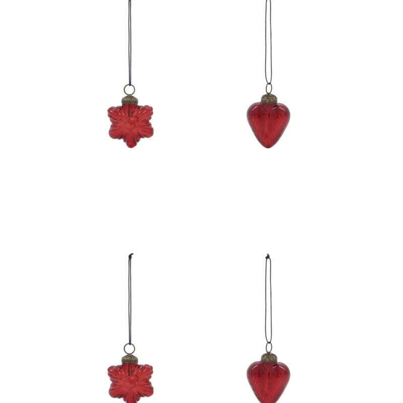 Weihnachtsschmuck, HDHeart and Star, Rot