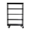 Regal mit 4 Rollen, HDTrolley, Mattschwarz
