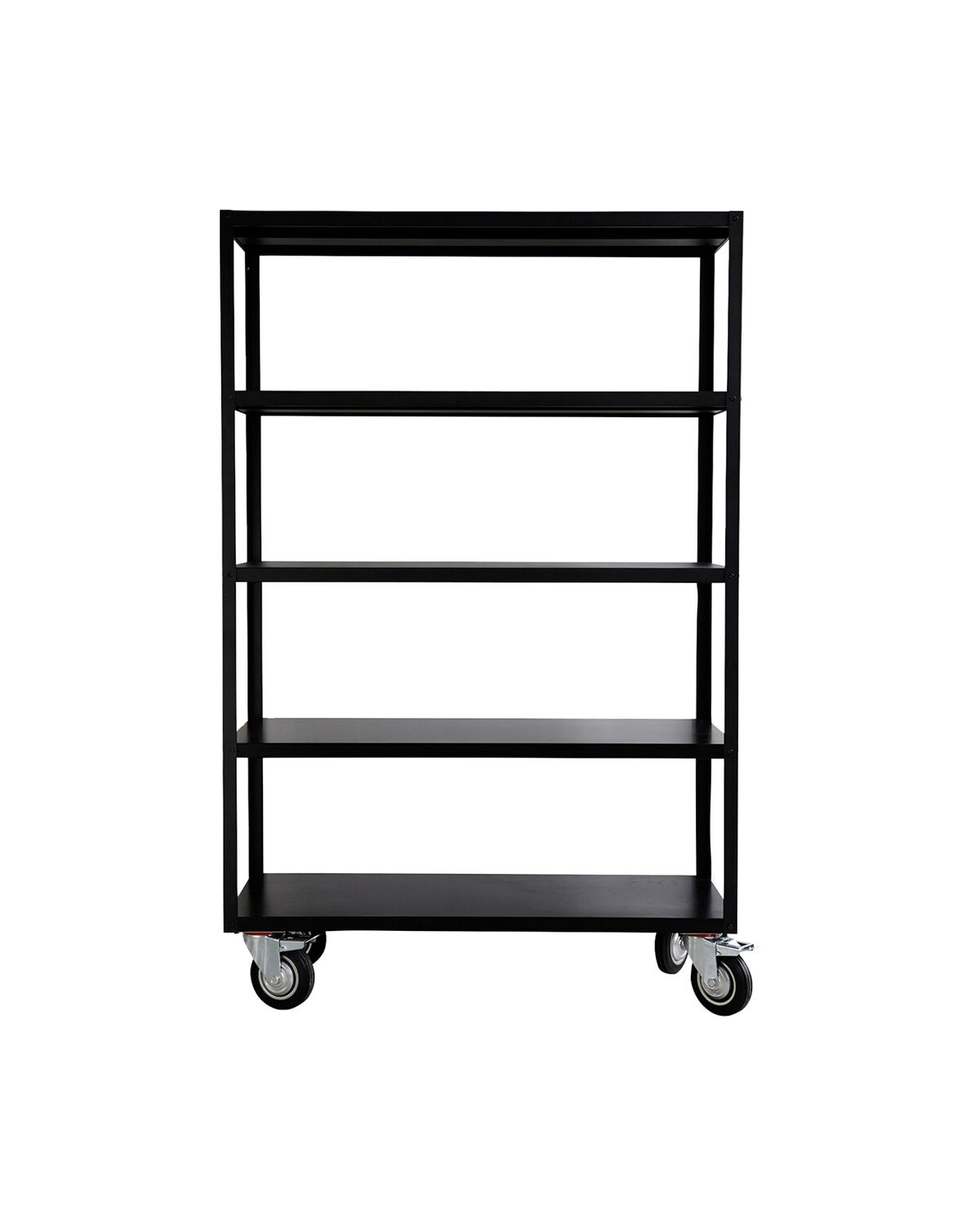 Regal mit 4 Rollen, HDTrolley, Mattschwarz