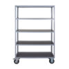 Regal mit 4 Rollen, HDTrolley, Grau