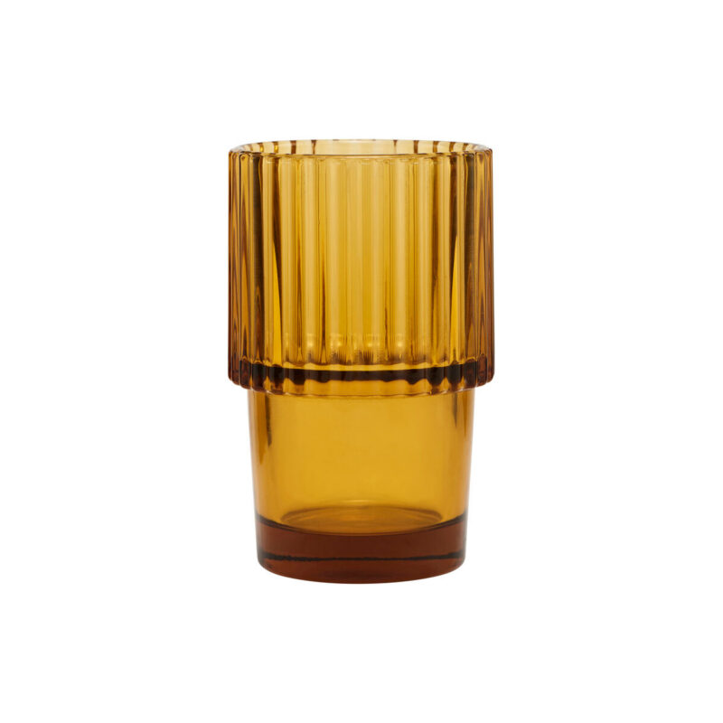 Glas, Rills, Amber, Braun