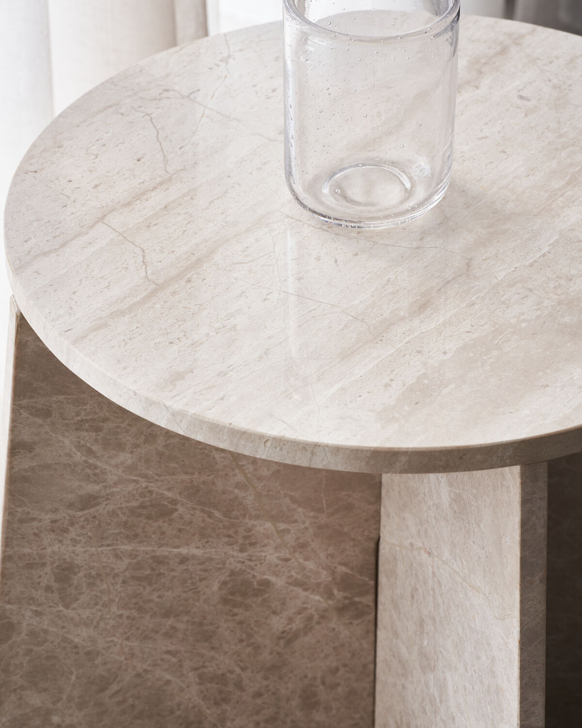 Beistelltisch, HDMarb, Beige