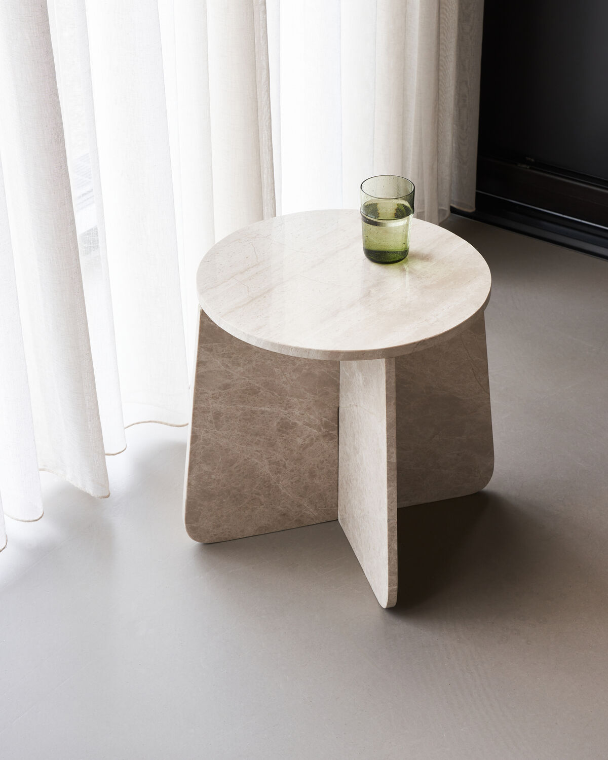 Beistelltisch, HDMarb, Beige