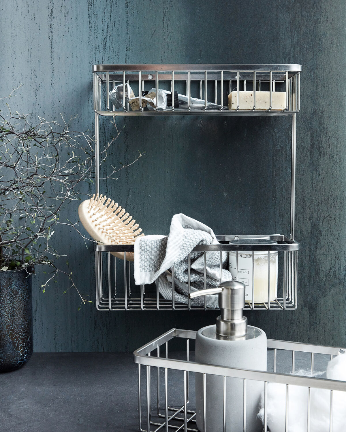 Korb, HDBath, Single, Silber-Finish