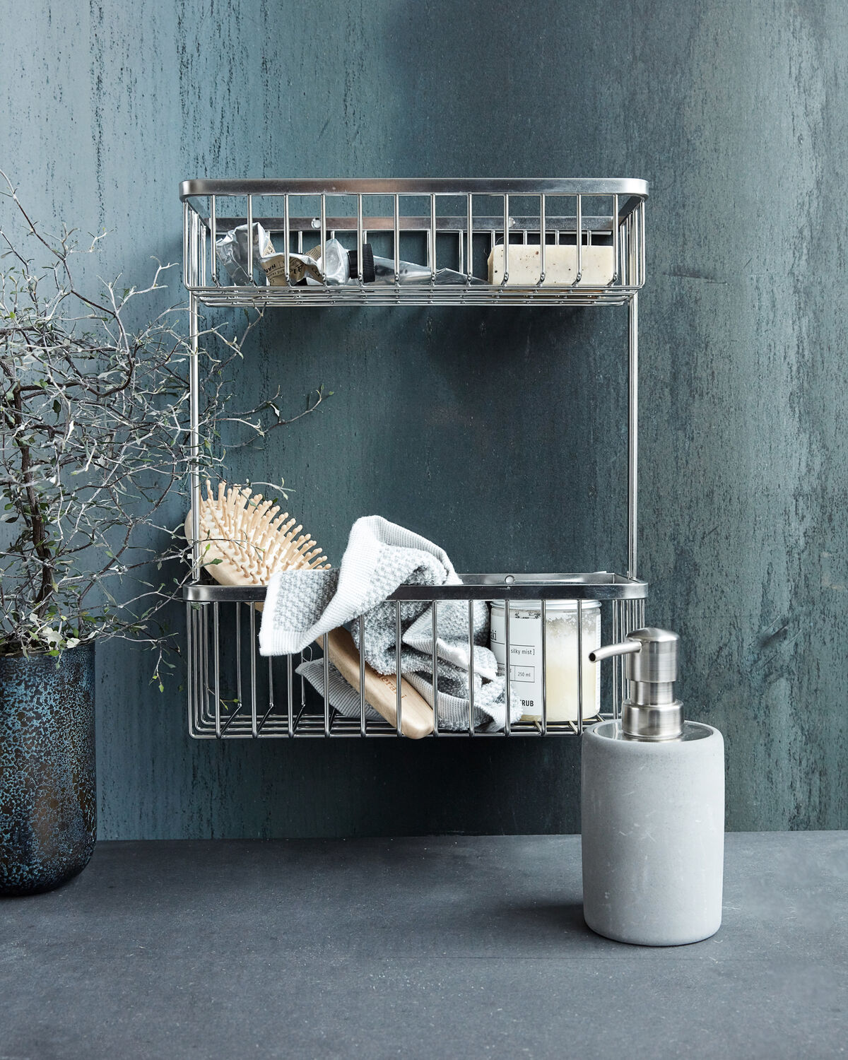 Korb, HDBath, Double, Silber-Finish
