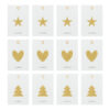 Geschenkanhänger, HDGlitr, Weiß, Gold