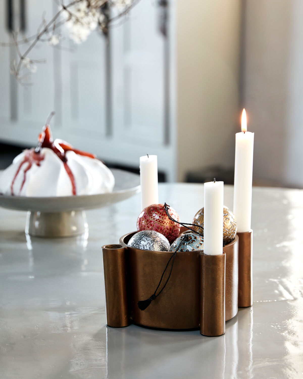 Kerzenständer, HDFour, Antikes Messing