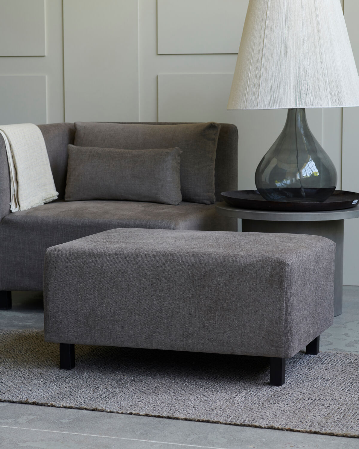 Pouf, HDHazel Night, Grau, Braun