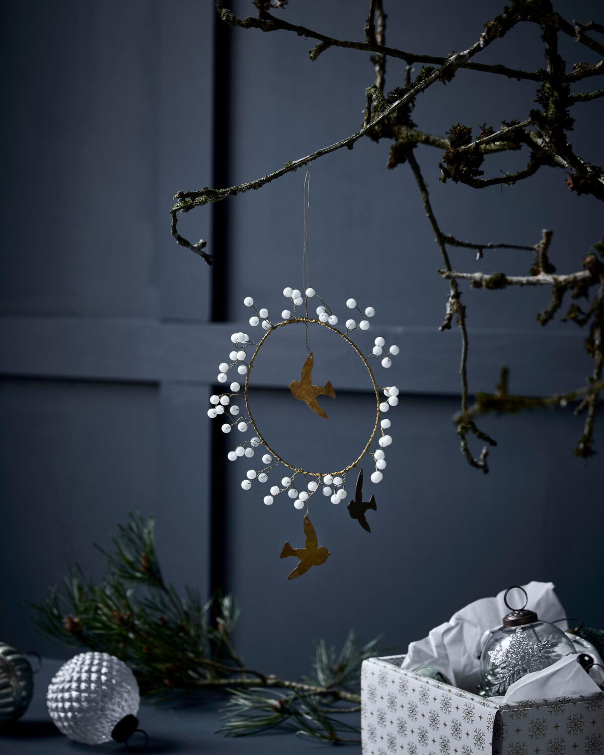 Weihnachtsschmuck, HDBird, Weiß, Messing