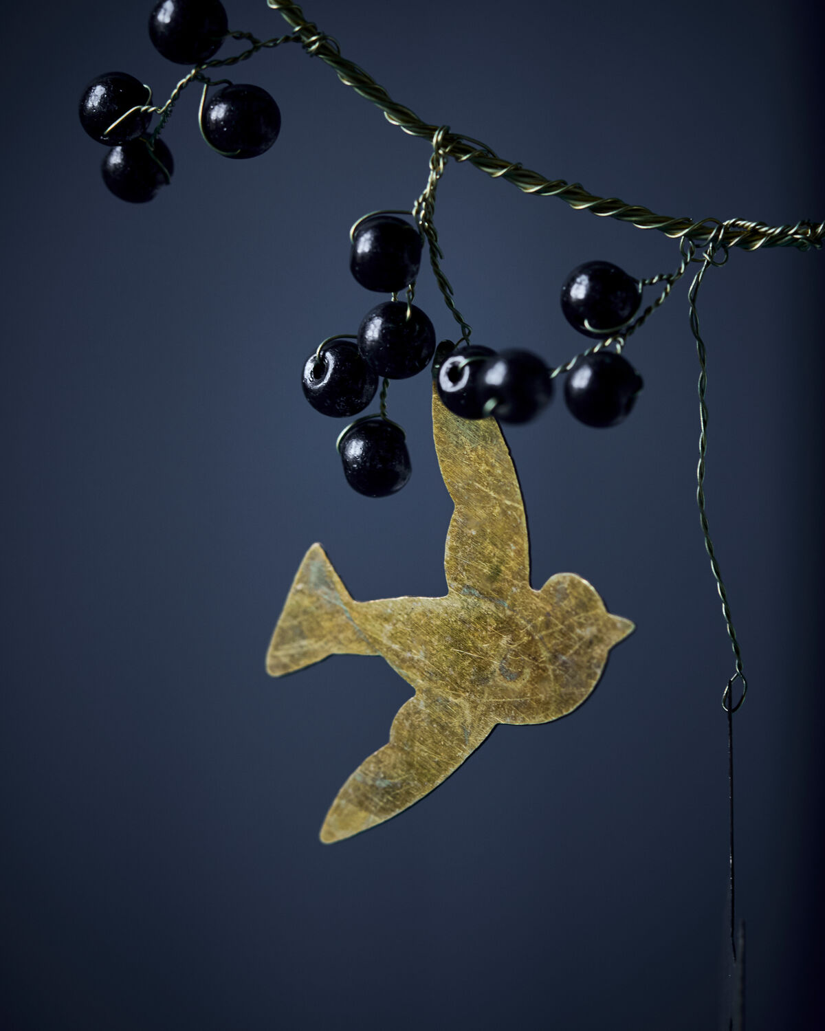 Weihnachtsschmuck, HDBird, Schwarz, Messing