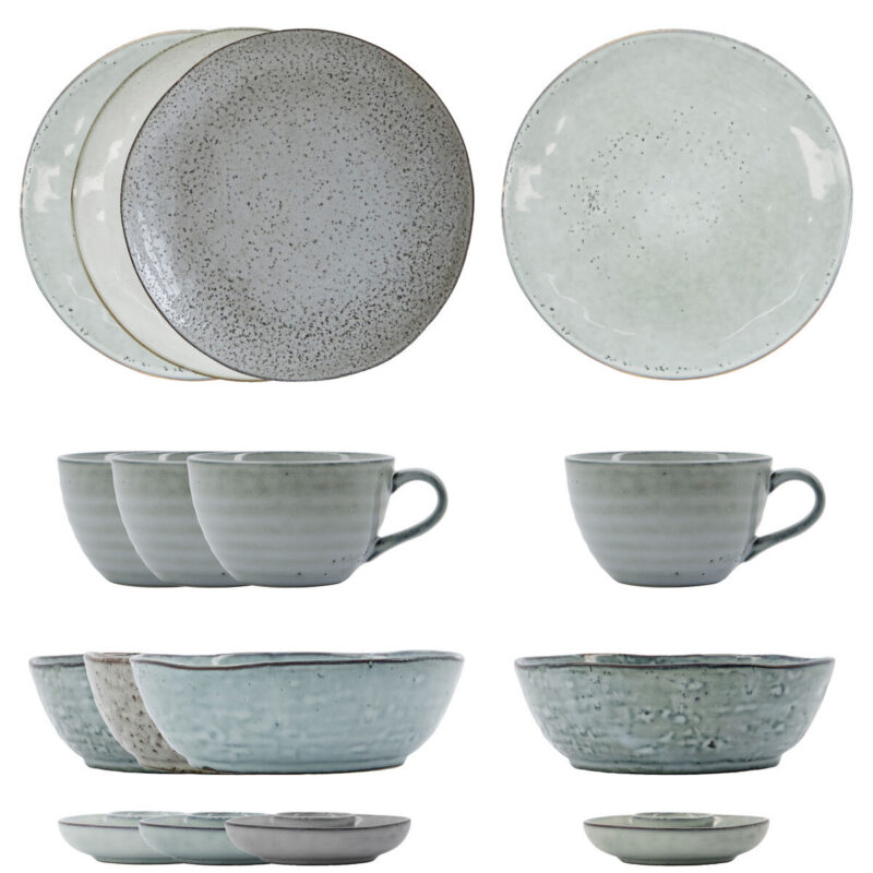 Brunch-Set, HDRustic, Grau, Blau