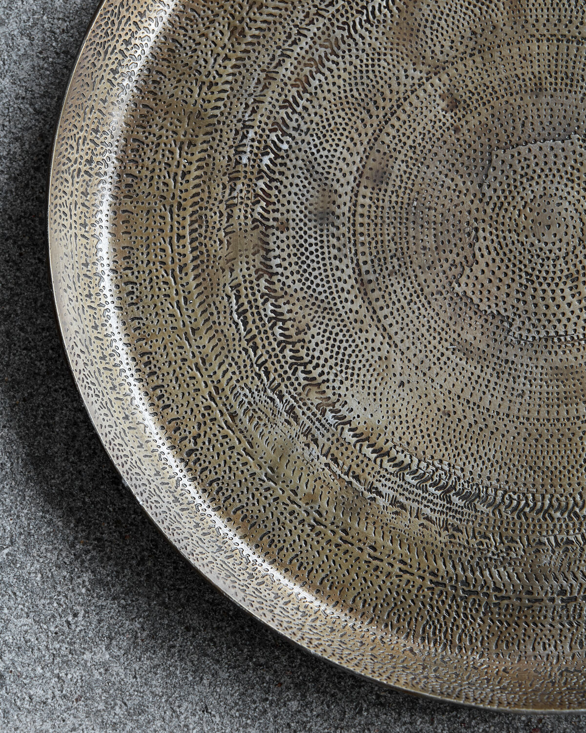 Tablett, HDJhansi, Antikes Messing-Finish