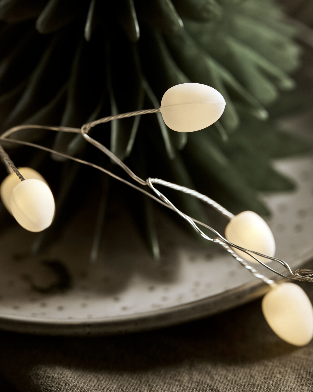 Lichterkette, HDCher, Weiß, Silber