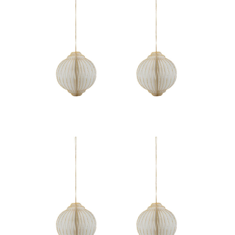 Weihnachtsschmuck, HDAlsta, Off-White, Gold