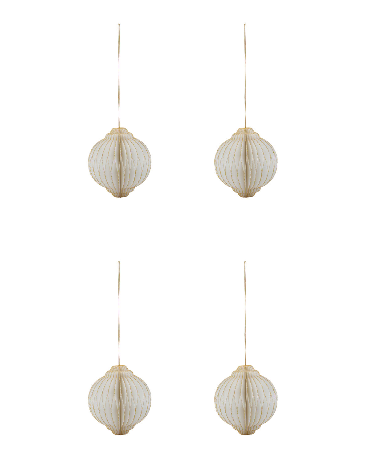 Weihnachtsschmuck, HDAlsta, Off-White, Gold