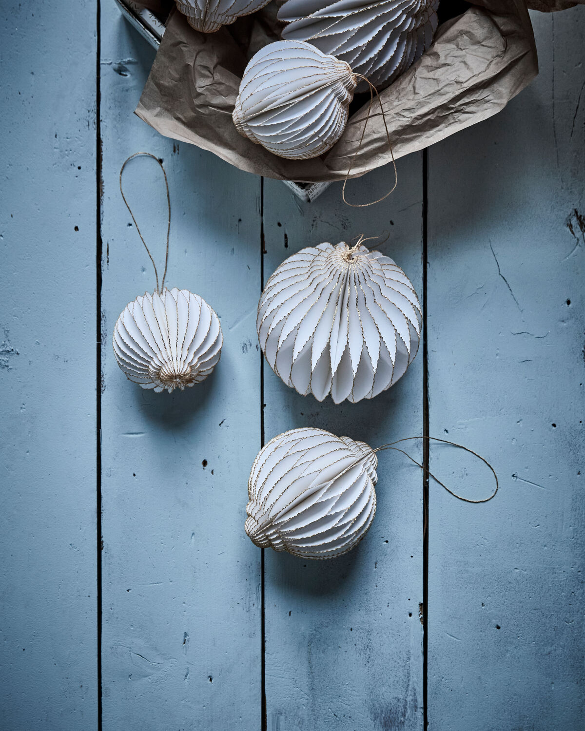 Weihnachtsschmuck, HDAlsta, Off-White, Gold