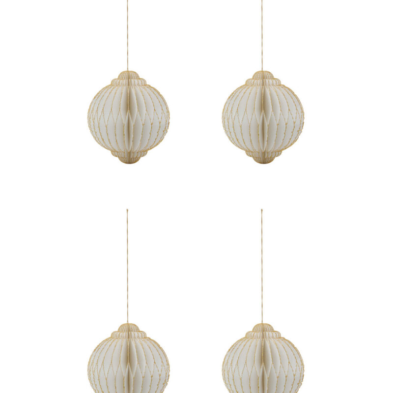 Weihnachtsschmuck, HDAlsta, Off-White, Gold