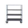 Regal mit 4 Rollen, MKTrolley, Grau