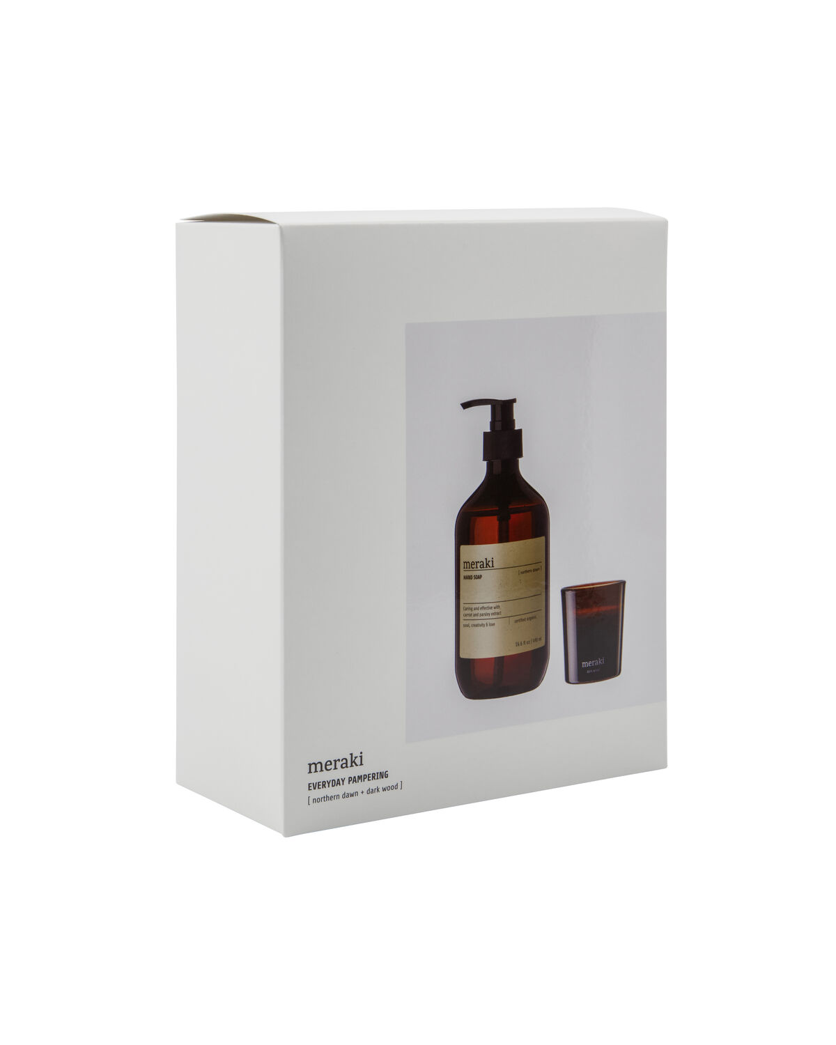 Gift box, Northern Dawn Hand Soap + Dark Wood Candle, 490|60 ml|g