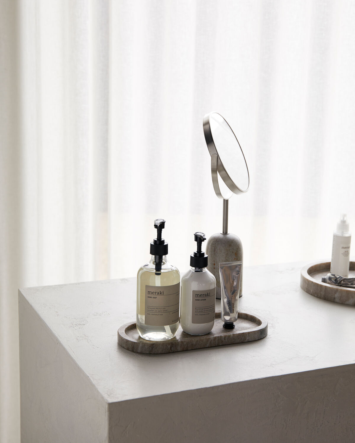Tablett, MKMarble, Beige