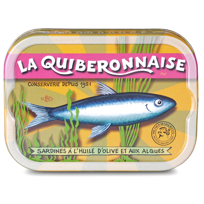 La Quiberonnaise — Sardinen in Olivenöl mit Meeresalgen JAHRGANGSSARDINE